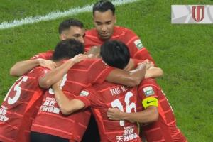 杨明洋单刀破门，蓉城第18分钟1-0领先梅州