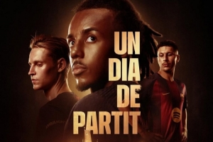 巴萨发布本轮欧冠海报：孔德、德容、巴德吉出镜