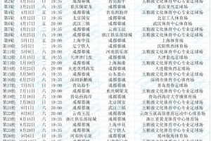 一目了然!2026赛季中超16队完整30轮赛程,铁杆球迷快收藏转发!