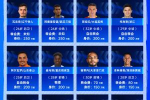 2026冬窗中超TOP20转会：拉唐200万欧标王，杨希143万本土标王